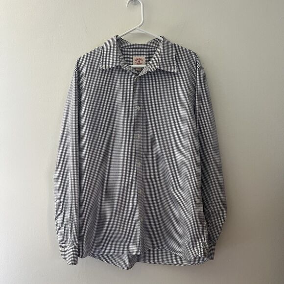 Brooks Brothers Red Fleece Mens 100% Cotton Button Down Shirt Gingham Sz Xl‎ - Picture 1 of 10